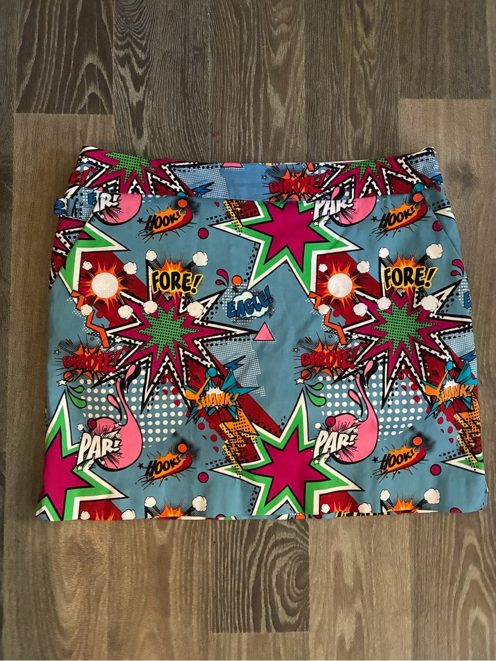 Royal & Awesome Comic-Print Mini Golf  Skort Size 12